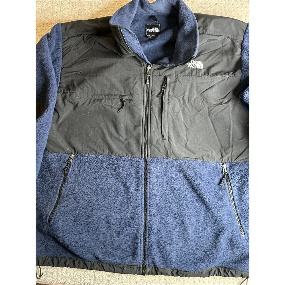 The Northface polartec zip up fleece jacket size 2XL Navy/Black‎